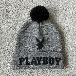 EC Playboy Beanie (Toque) with Pom Pom - Heathered Grey
